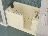 ANZZI Nimbus Series 32 in. L x 60 in. W Dual Jetted Bathtub in Biscuit with Microbubbles Jet
