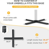 PURPLE LEAF OPEN BOX Cantilever Umbrella Base ZY04BSSBL-150-NEW-RT