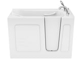 ANZZI Value Series 26" x 53" Therapeutic Walk-In Tub with Dual Hydrotherapy (Air & Water), Inline Heater, and Quick Fill Faucet, White
