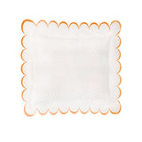 Allena 400TC Cotton Scallop Embroidery Sateen Microcheck Euro Sham