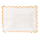 Allena 400TC Cotton Scallop Embroidery Sateen Microcheck Pillow Sham