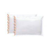 Ashley 400TC Cotton Traingle Embroidery Sateen Solid Pillowcases (Set Of 2)
