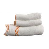 Chain Embroidered Cotton Bath Towels (Set of 2)