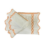 Chain Embroidered Cotton Bath Towels (Set of 2)