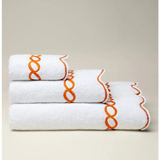 Chain Embroidered Cotton Bath Towels (Set of 2)