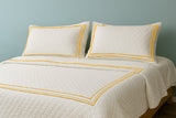 Classic Border Diamond Knitted Cotton Coverlet