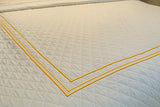Classic Border Diamond Knitted Cotton Coverlet