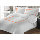 400TC Cotton Double Embroidery Sateen Microcheck Duvet Cover Set