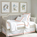 400TC Daybed Sateen Solid Cotton Double Embroidered Tailored Bed Skirt