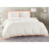 Elegant Flower Embroidered Duvet Cover Set
