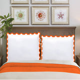 400TC U Shape Applique Embroidery Cotton Euro Sham