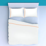 500TC Cotton Single Embroidery Sateen Solid Sheet Set