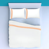 500TC Cotton Triple Embroidery Sateen Solid Sheet Set
