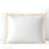 400TC Reverse U Shape Embroidery Cotton Solid Euro Sham