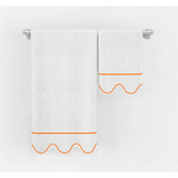 Scalloped & Border Embroidered Bath Towels (Set of 2)