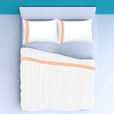 400TC Triple Embroidery Sateen Stripe Cotton Sheet Set