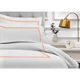 400TC Cotton Double Embroidery Sateen Microcheck Duvet Cover Set