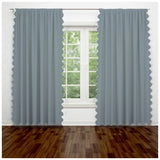 Scallop Luxurious Polyester Curtain (Set of 2)