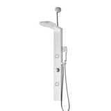 Inland Series 44 in. Full Body Shower Panel System with Heavy Rain Shower and Body Jets and Spray Wand in White
