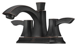 ANZZI Vista Centerset Faucet, Dual Lever Control, 1.2 GPM WaterSense & ADA Certified, Rhino Alloy Solid Brass, Various Finishes