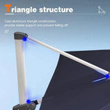 PURPLE LEAF Outdoor Patio Umbrella with Base, Garden Pool Umbrella, Navy Blue