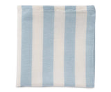 Blue Striped Cushion Covers, Cotton Linen Set of 2