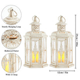 10 inch High Vintage Style Hanging Lantern（Set of 2 ）