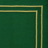 Embroidered Dinner Napkins - Golden Edge