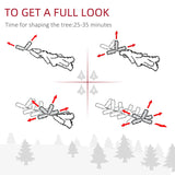 HOMCOM 9ft Pre-Lit Snow-Flocked Slim Douglas Fir Artificial Christmas Tree with Realistic Branches, 550 LED Lights and 988 Tips