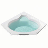 Rana 5 ft. Acrylic Center Drain Corner Bathtub in White