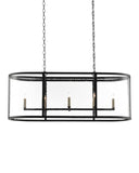 Argand Black Oval Chandelier