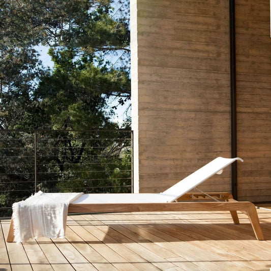 PACIFIC TEAK Angled Sun Lounge
