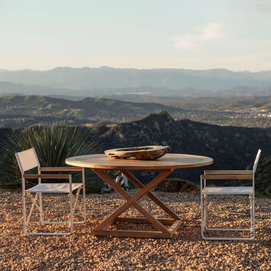 PACIFIC TEAK Round Dining Table 60"