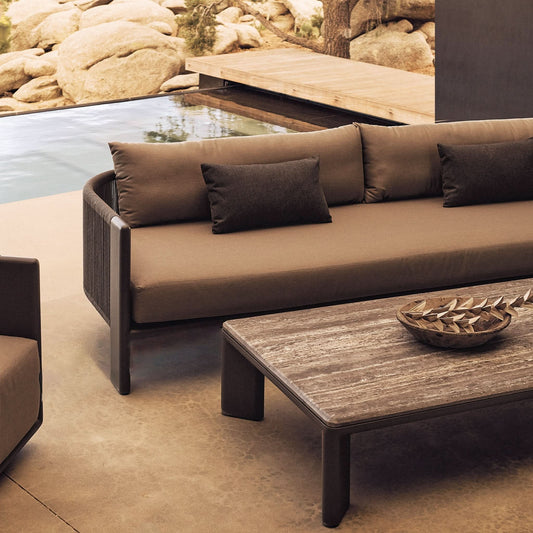 Palm Beach Aluminum Rectangle Coffee Table