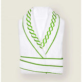 Chain Embroidered Cotton Bath Robe