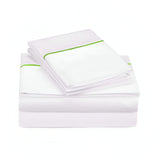 500TC Cotton Single Embroidery Sateen Solid Sheet Set
