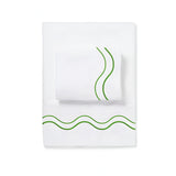 Double Wavy Embroidered Cotton Sheet Set