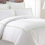 400TC Cotton Single Embroidery Sateen Solid Duvet Cover Set
