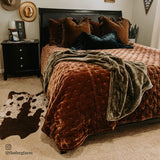 Stella Faux Silk Velvet Ruffled Euro Sham