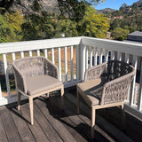 PURPLE LEAF Patio Dining Set with Sunbrella Fabric Cushions and Aluminum Table All-Weather Wicker Patio Table Set for Deck
