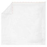 400TC Cotton Scallop Embroidery Sateen Solid Sheet Set
