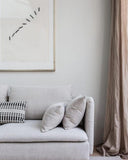 Pencil pleat linen curtain panel (1 pcs) in Natural linen