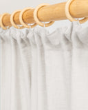 Pencil pleat linen curtain panel (1 pcs) in Light gray