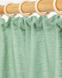 Pencil pleat linen curtain panel (1 pcs) in Matcha green