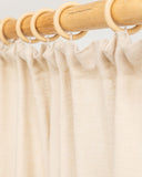 Pencil pleat linen curtain panel (1 pcs) in Natural linen