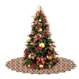Printed Scalloped Christmas Tree Skirt
