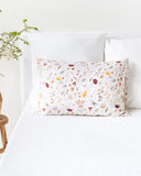 Meadow print linen pillowcase