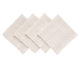 Beige Pinstripe Linen Napkins - Set of 4, 8 & More