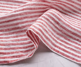 Red Pinstripe Linen Napkins - Set of 4, 8 & More