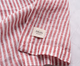 Red Pinstripe Linen Napkins - Set of 4, 8 & More
